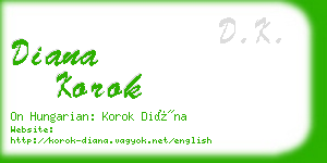 diana korok business card